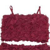 Sexy Solid Color Sling Top And Skirt 2 Piece Set BY-7240