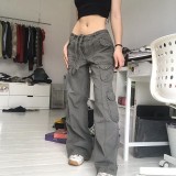 Loose Solid Color Drawstring Pants GZCF-6006