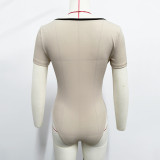 U Neck Sexy Short Sleeve Bodysuit GZJF-ZJ12013