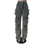 Fashion Denim Retro Casual Jeans MEM-88483