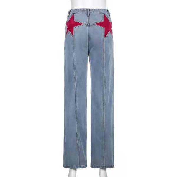 Fashion Patchwork Loose Micro Flare Jeans GZCF-6002