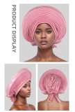 Solid Color Bright Silk Stacked Wrap Hat PJDM-A206