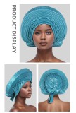 Solid Color Bright Silk Stacked Wrap Hat PJDM-A206