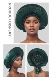 Solid Color Bright Silk Stacked Wrap Hat PJDM-A206