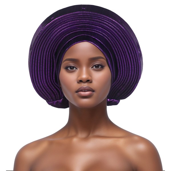 Solid Color Bright Silk Stacked Wrap Hat PJDM-A206