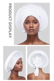 Solid Color Bright Silk Stacked Wrap Hat PJDM-A206