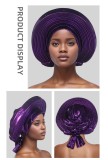 Solid Color Bright Silk Stacked Wrap Hat PJDM-A206