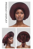 Solid Color Bright Silk Stacked Wrap Hat PJDM-A206