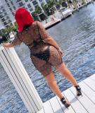 Sexy See-through Mesh Beaded Beach Club Dress (No Underwear)NY-9001