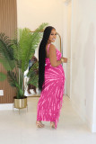 Sleeveless Print Tassel Skirts Two Piece Set QY-5228