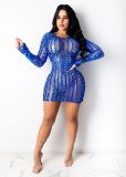 Bright Color Fashion Sexy Package Hip Nightclub Dress GXYF-H0060