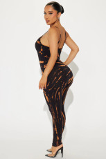 Sexy Print Sling Slim Maxi Dress GYZY-8965