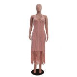 Casual Knits Tassel Beach Maxi Dress TR-1324