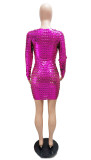 Bright Color Fashion Sexy Package Hip Nightclub Dress GXYF-H0060