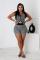 Knit Sweater Two Way Zipper Short Set NYF-8190
