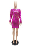 Bright Color Fashion Sexy Package Hip Nightclub Dress GXYF-H0060