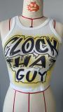 Letter Print Sleeveless Tank Tops GYZY-8960