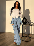 Fashion Washed Two Ways To Wear Jean OD-8734