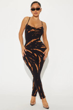 Sexy Print Sling Slim Maxi Dress GYZY-8965