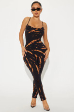 Sexy Print Sling Slim Maxi Dress GYZY-8965