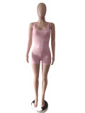 Solid Color Sports Casual Vest Shorts Two Piece Set GCNF-0209