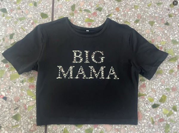 Letter Printed Short Sleeve T-Shirt GXJL-250331