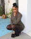 Long Sleeve Blazer Coat And Shorts 2 Piece Set BGN-361