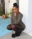 Long Sleeve Blazer Coat And Shorts 2 Piece Set BGN-361