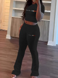 Print Short Sleeve T Shirt Pants 2 Piece Set GCNF-8787
