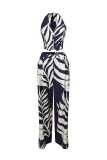 Sexy Print Sleeveless Wide Leg Pants 2 Piece Set GFDY-1329