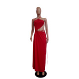 Plus Size Solid Color Drawstring Tie Up Two Piece Skirts Set QYXZ-9916