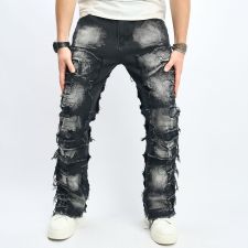 Men's Vintage Cat Whiskers Casual Straight Leg Jeans GWBM-4246
