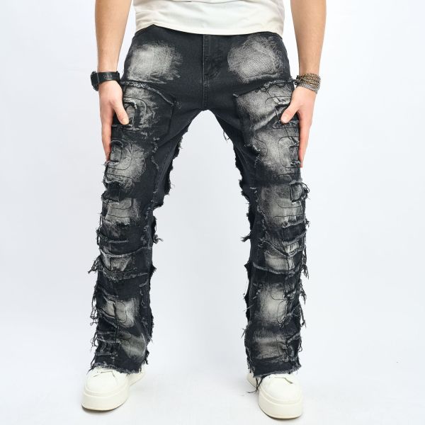 Men's Vintage Cat Whiskers Casual Straight Leg Jeans GWBM-4246