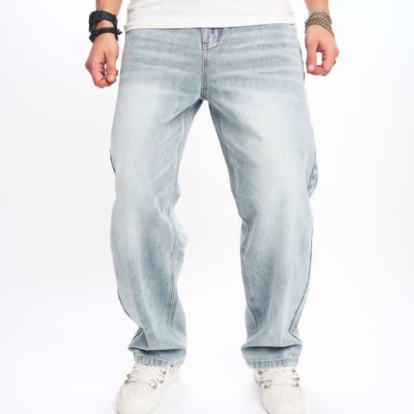 Men's Casual Loose Wide Leg Jeans GBBF-113
