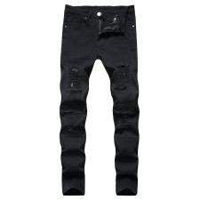 Men's Fashion Holes Slim Jeans GWBM-1820
