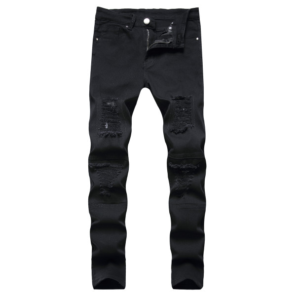 Men's Fashion Holes Slim Jeans GWBM-1820