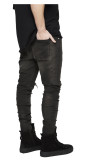 Men's Solid Color Casual Holes Jeans GWBM-K16