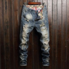 Men's Fashion Holes Slim Pencil Jeans GWBM-TY776