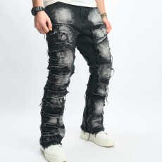 Men's Vintage Cat Whiskers Casual Straight Leg Jeans GWBM-4246