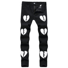 Men's Print Casual Pencil Jeans GWBM-996