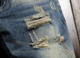 Men's Fashion Holes Slim Pencil Jeans GWBM-TY776