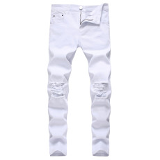 Men's Fashion Solid Color Slim Pencil Jeans GWBM-6607