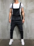 Men's Fashion Denim Slim Sling Jumpsuit GWBM-731