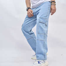 Men's Casual Solid Color Loose Jeans GWBM-4021