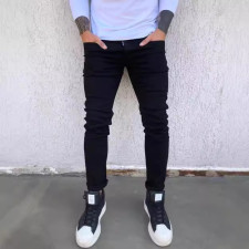 Men's Fashion Black Slim Pencil Jeans GBBF-666