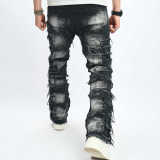 Men's Vintage Cat Whiskers Casual Straight Leg Jeans GWBM-4246
