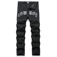 Men's Letter Print Loose Casual Jeans GWBM-3140