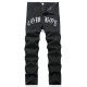Men's Letter Print Loose Casual Jeans GWBM-3140