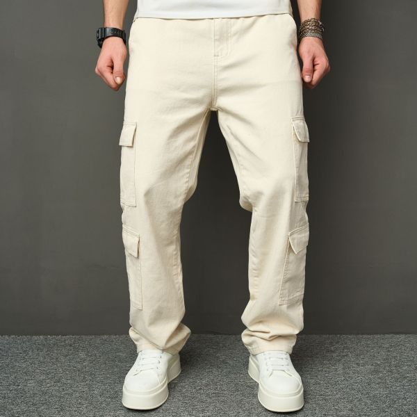 Men's Washed Loose Straight Jeasn GWBM-4406
