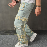 Men's Vintage Loose Casual Wide Leg Jeans GBBF-2010